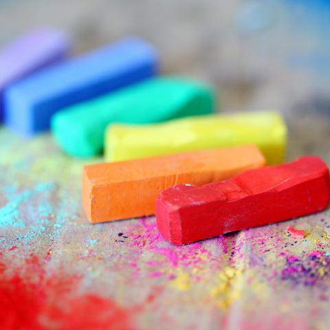 rainbow chalk